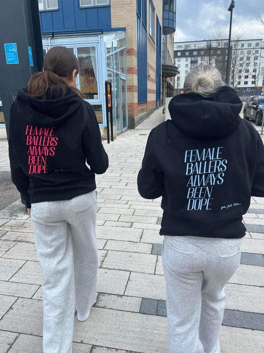 FBABD Hoodie - black hoodie & neon pink thread